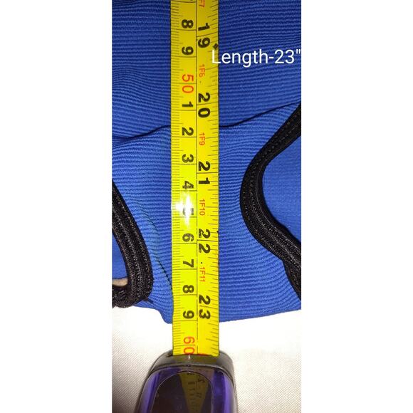 Vintage Y2K Jag Royal Blue Swimsuit Sz 10 Tank Style One Piece Sheer Mesh USA - Picture 10 of 16